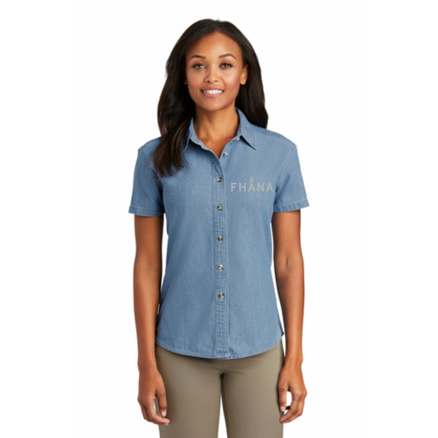Port & Company® - Ladies Short Sleeve Value Denim Shirt