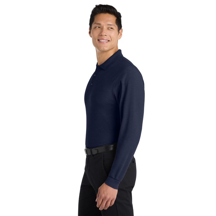 **SALE** ONLY 1 LEFT** Port Authority® Silk Touch™ Long Sleeve Polo