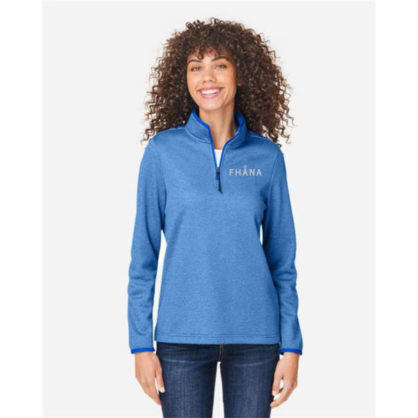 Women's Venture Heathered Stripe Quarter-Zip Pullover