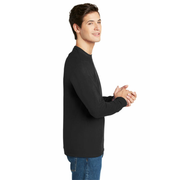 Hanes Tagless 100% Cotton Long Sleeve T-Shirt, Men's, Size: Medium, Clear